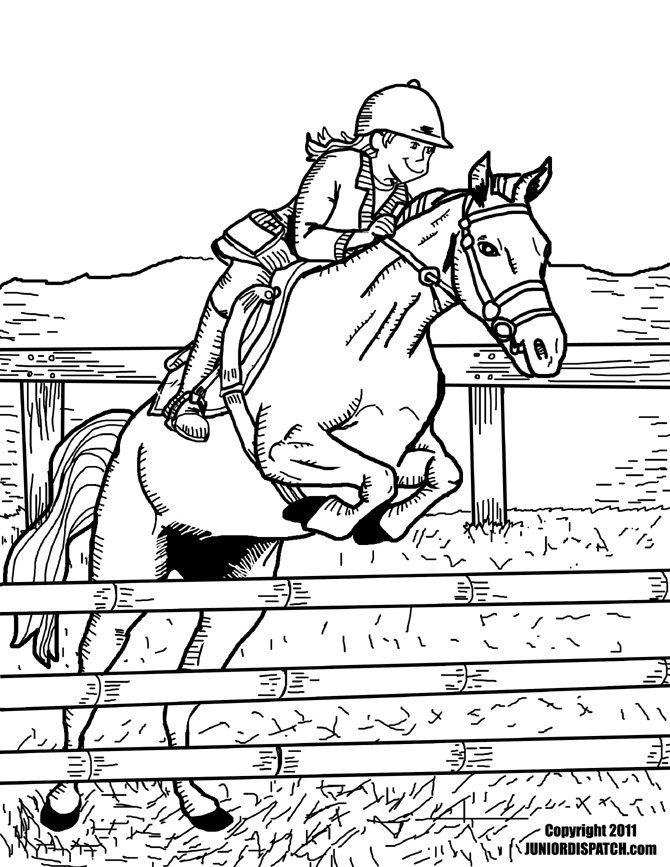 670x867 Horse Riding Coloring Page Free Download