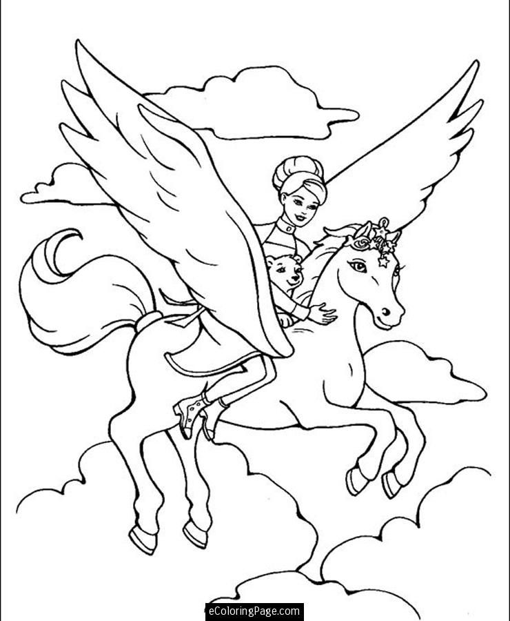 740x900 Coloring Pages Horseback Riding