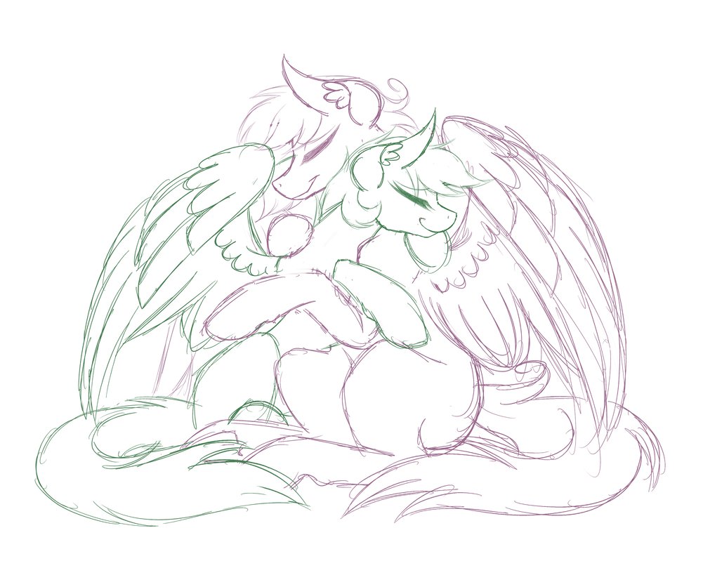 1001x799 Drawing Horses Hugging Is A Real Challenge By Amazing Artsong