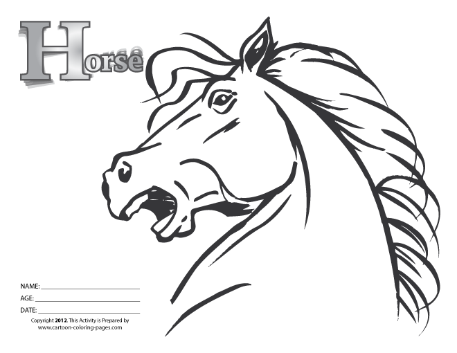 660x510 Horse Head Coloring Pages