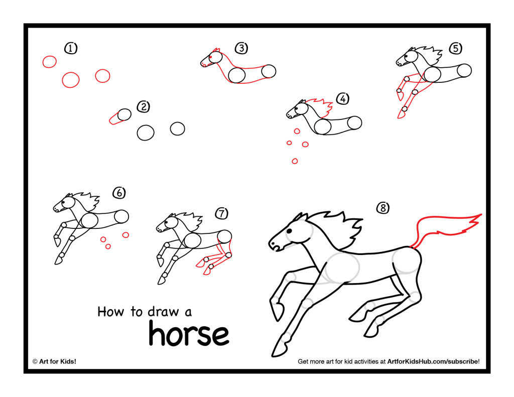 Horses Step By Step Drawing at GetDrawings | Free download