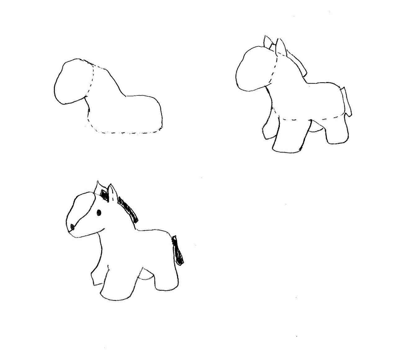 1341x1168 Easy Drawings Of Horses Step By Step
