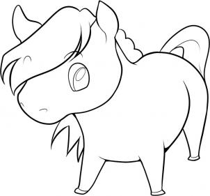 302x281 How To Draw An Easy Horse How To Draw Horse