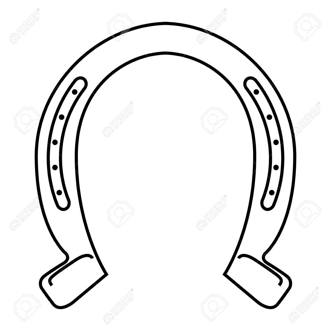 1300x1300 Horseshoe Luck Metal Wild West Icon Graphic Isolated Vector