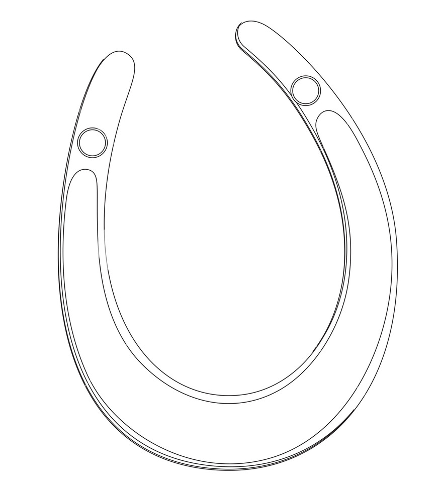 877x1000 Horseshoe Shape Drawing Royalty Free Stock Image