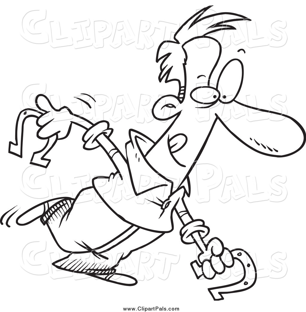 1024x1044 Pal Clipart Of A Lineart Man Playing Horseshoes By Toonaday