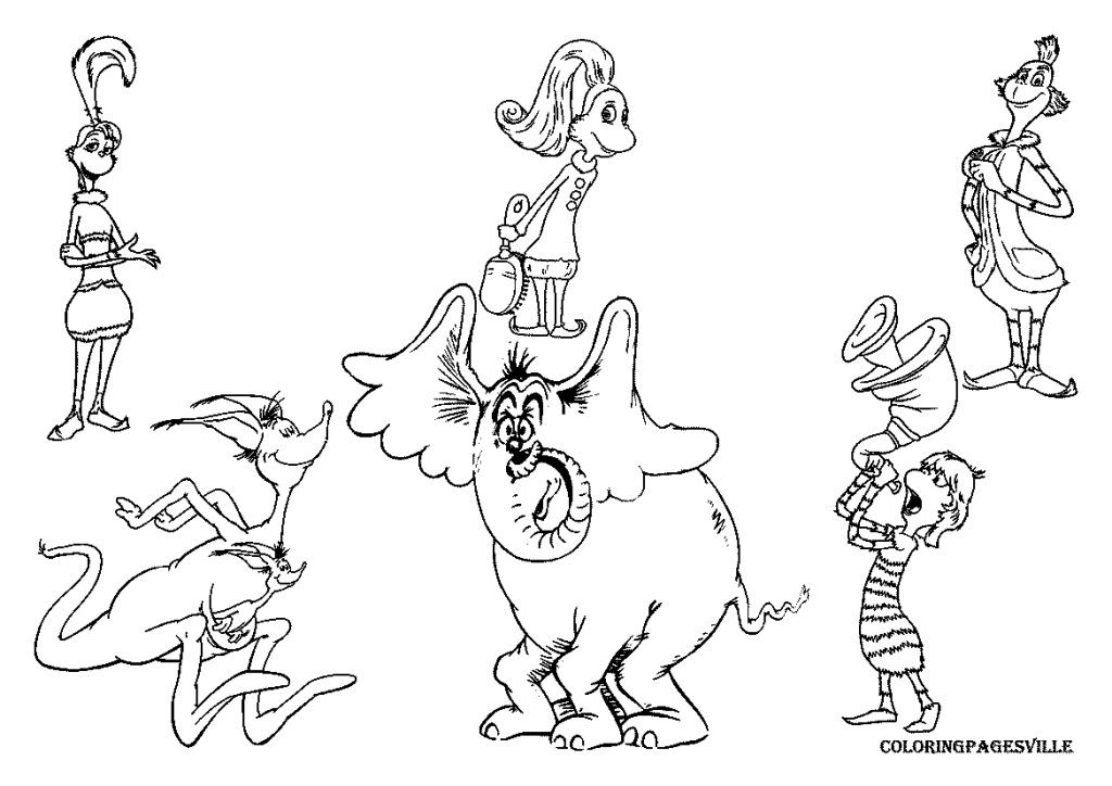 1024x724 Horton Hears Who Coloring Pages Bebo Pandco