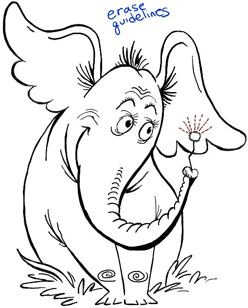 510x632 Today I Will Show You How To Draw Horton, The Elephant From Dr