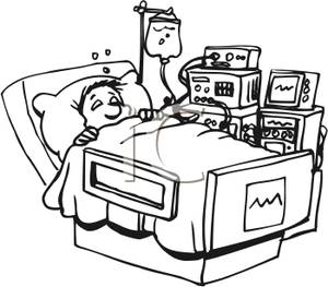 300x263 Hospital Bed Clipart Black And White
