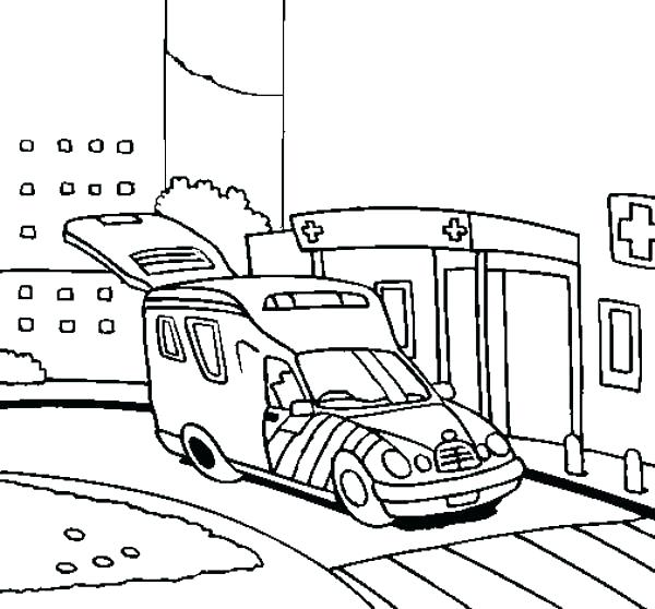 600x558 Hospital Coloring Pages
