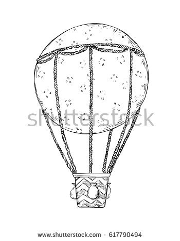 350x470 Drawn Hot Air Balloon Hand Drawn
