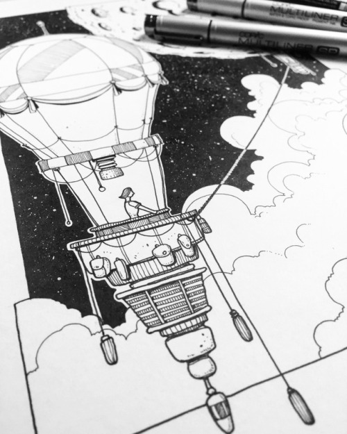 500x625 Hot Air Balloon Drawings Tumblr