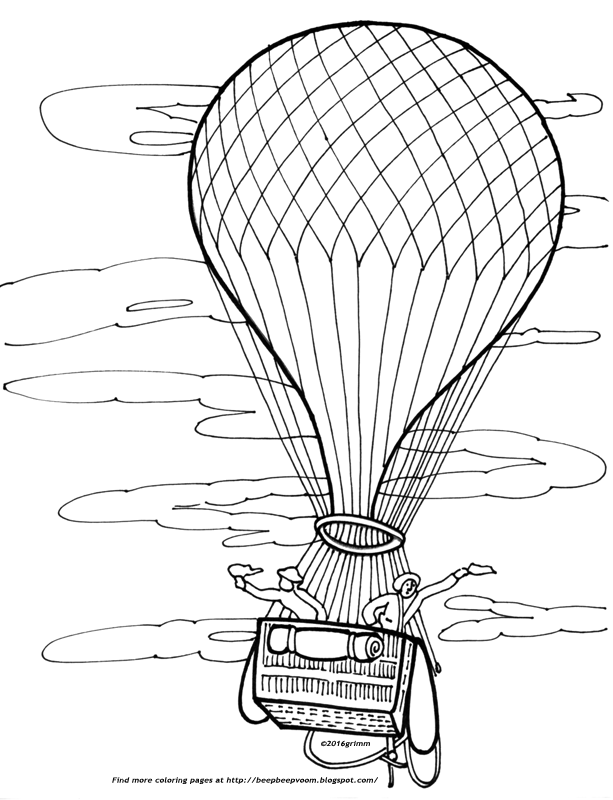 Download Hot Air Balloon Basket Drawing at GetDrawings.com | Free ...