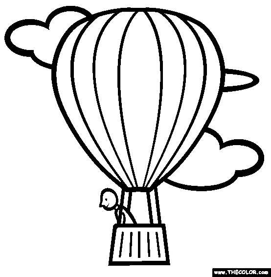 554x565 The Hot Air Balloon Coloring Page Free The Hot Air Balloon