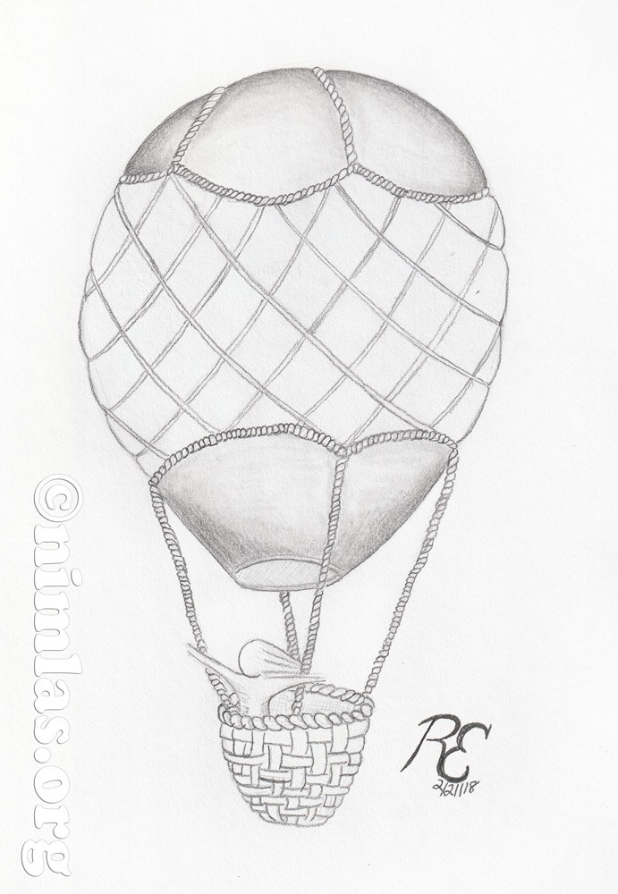691x1000 Daily Creativity Hot Air Balloon Pencil Drawing On Papernimlas