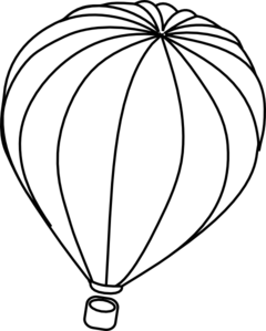 240x299 Hot Air Balloon Outline Clip Art