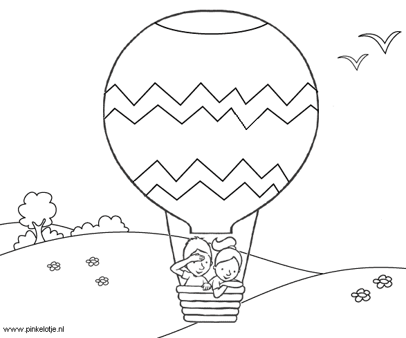 587x489 Kids N 11 Coloring Pages Of Hot Air Balloons
