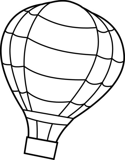 428x550 Magic Hot Air Balloon Outline Free Download Clip Art