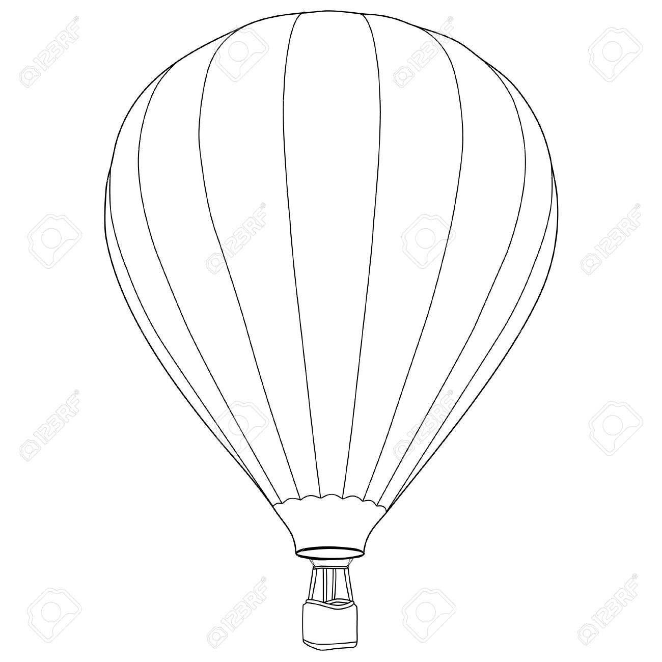 1300x1300 Drawing Of A Hot Air Balloon How To Draw A Hot Air Balloon