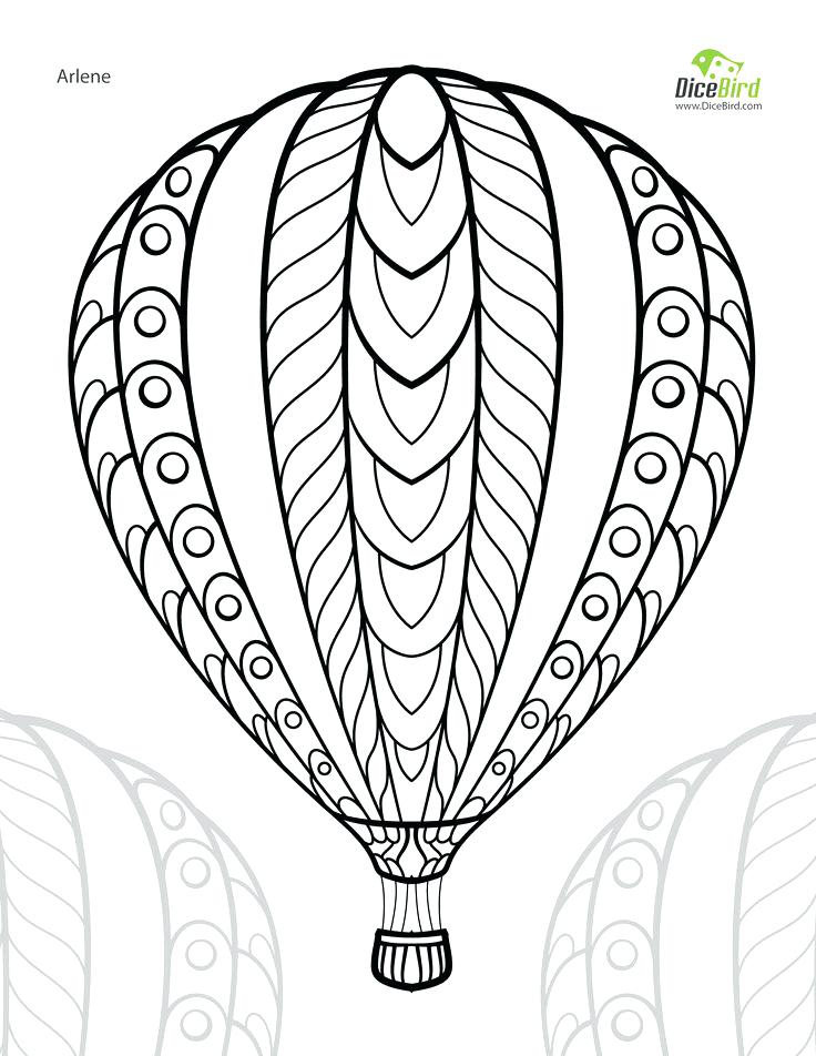 736x952 Free Color Page Hot Air Balloon Adult Free Printable Colouring