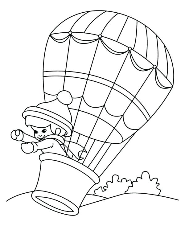 600x733 Hot Air Balloon Coloring Pages Hot Air Balloon Coloring Page