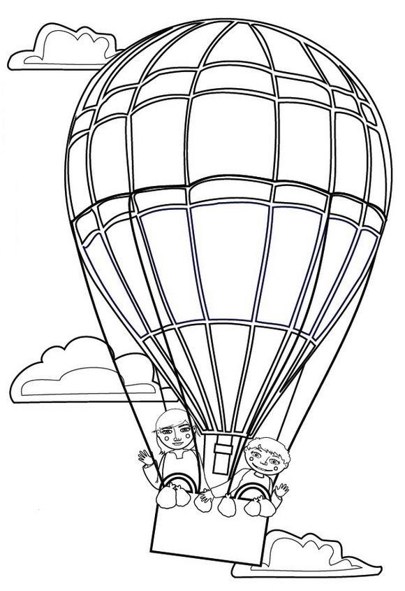 580x845 Kids N 11 Coloring Pages Of Hot Air Balloons