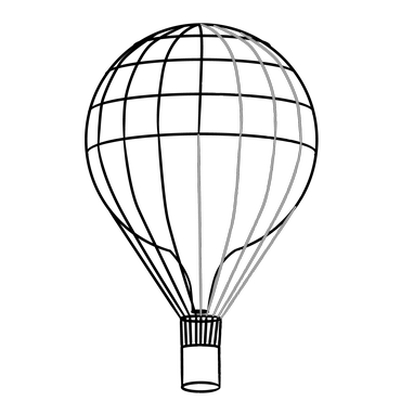 370x370 Hot Air Balloon Pencil Drawing Clipart Panda