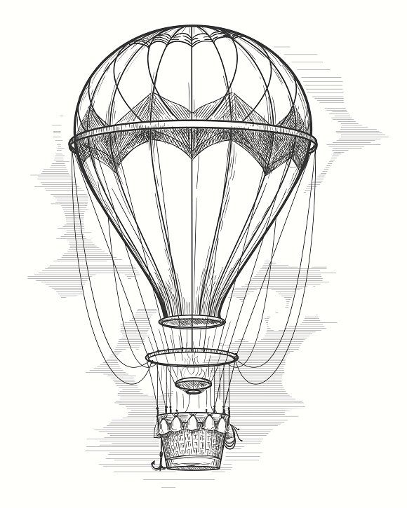 580x725 Hot Air Balloon Tattoo By C Fillhart Tattoo Awesomeness