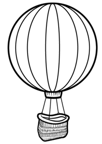 200x282 Drawn Basket Hot Air Balloon