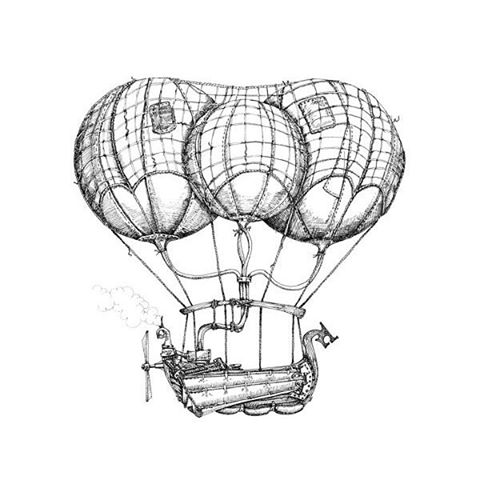 Hot Air Balloons Drawing at GetDrawings | Free download