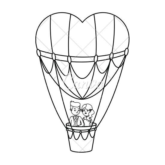550x550 Hot Air Balloon And Heart