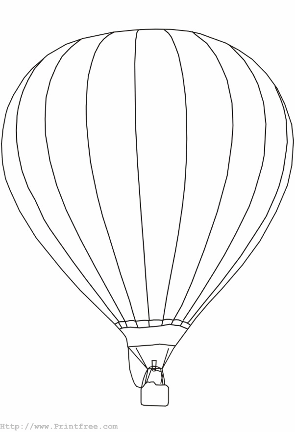 602x880 Outline Of A Hot Air Balloon Hot Air Balloon Outline Many