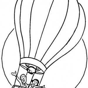 300x300 Drawing Hot Air Balloon Coloring Pages Bulk Color