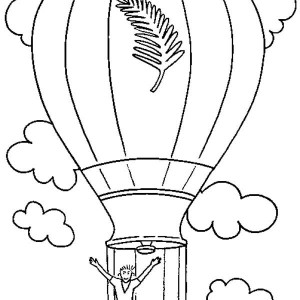 300x300 Drawing Hot Air Balloon Coloring Pages Drawing Hot Air Balloon