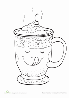 230x325 Hot Chocolate Coloring Page Worksheets, Etchings And Candy Canes