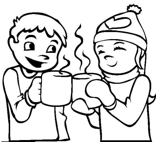 550x501 Hot Chocolate Winter Coloring Page Coloring Pages