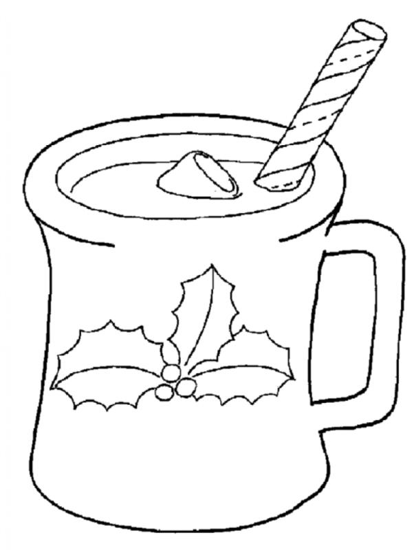 605x800 Hot Chocolate Clipart Black And White