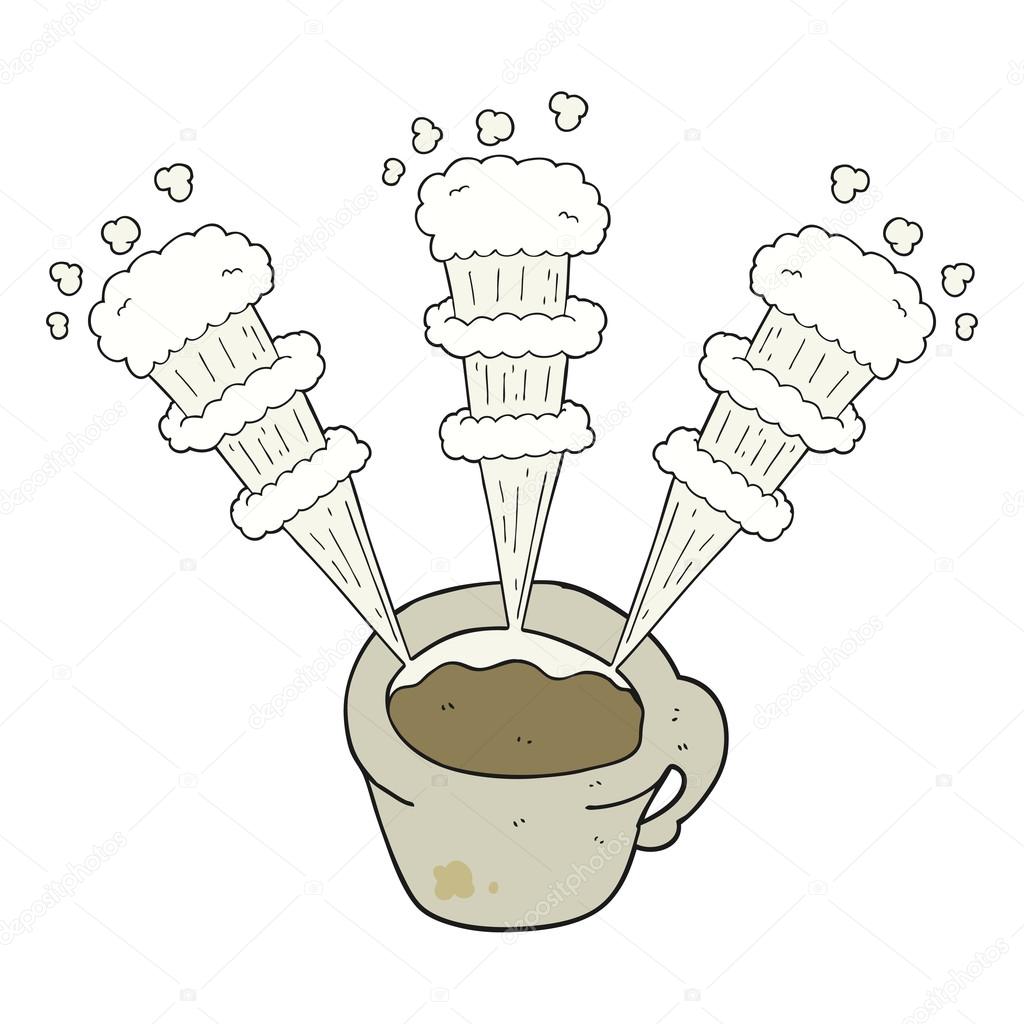 1024x1024 Cartoon Hot Coffee Mug Stock Vector Lineartestpilot