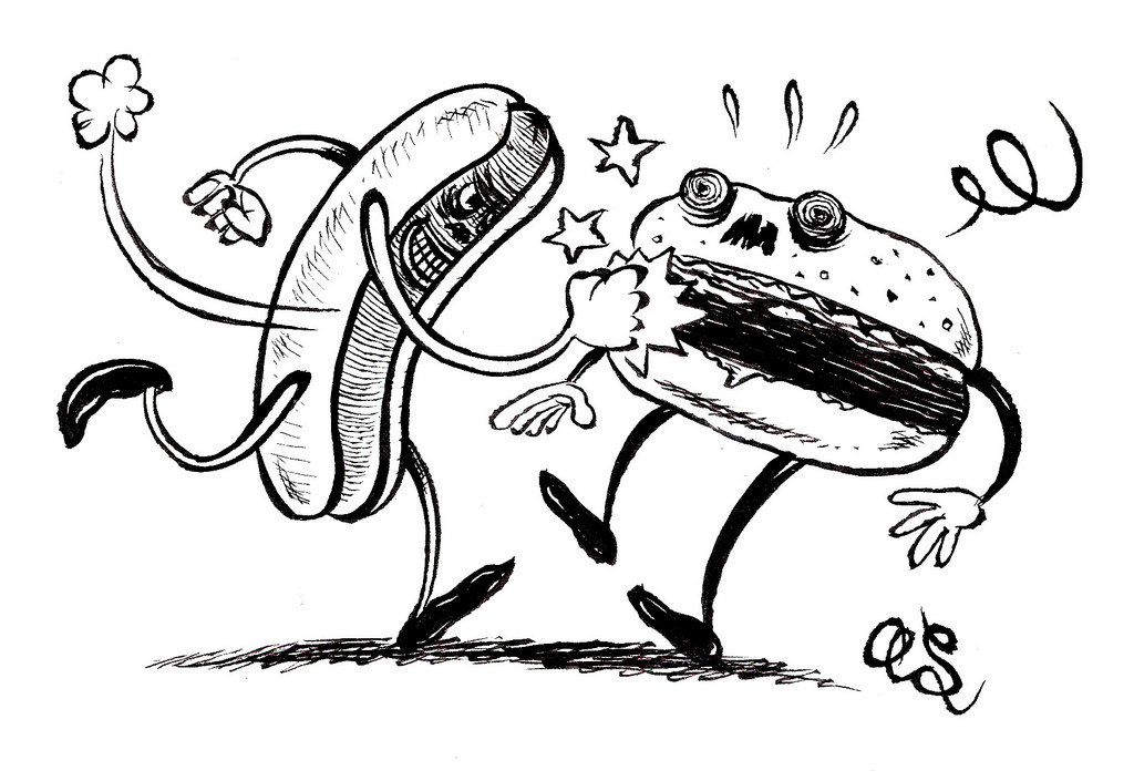 1024x705 Hamburger Vs. Hot Dog Slobulus