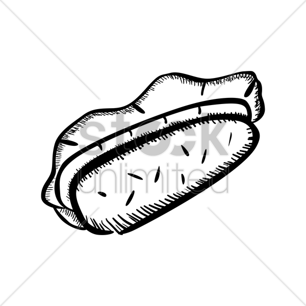 600x600 Hot Dog Vector Image