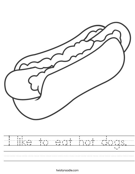 468x605 I Like To Eat Hot Dogs Worksheet