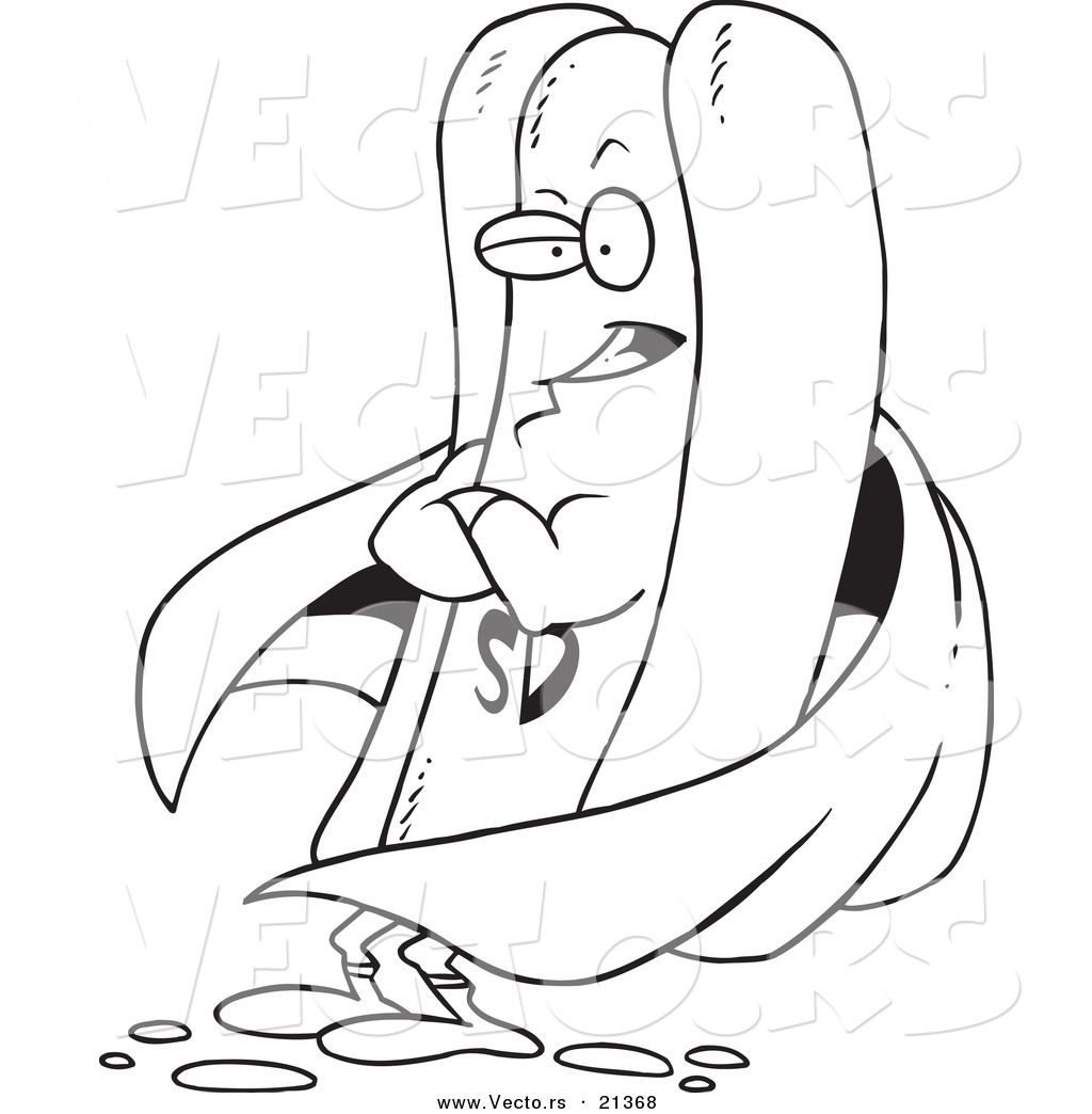 1024x1044 Vector Of A Cartoon Super Hot Dog
