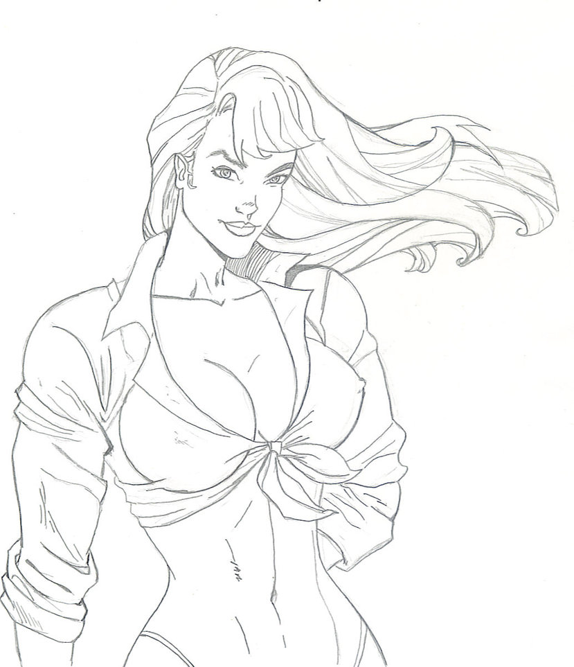 829x963 Practice Drawing Hot Chick By Nomad55