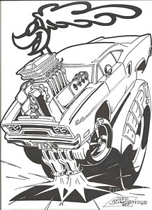 Hot Rod Line Drawing at GetDrawings | Free download