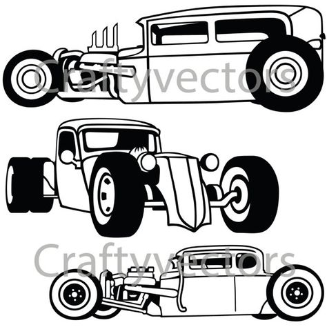 474x474 Hot Rod Drawings