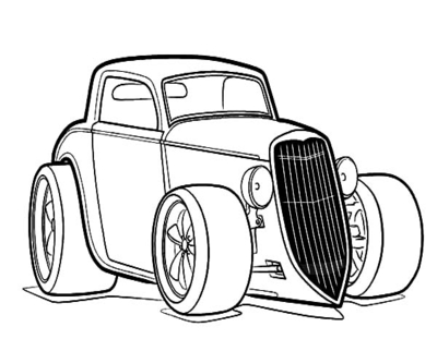 Hot Rod Line Drawing at GetDrawings | Free download