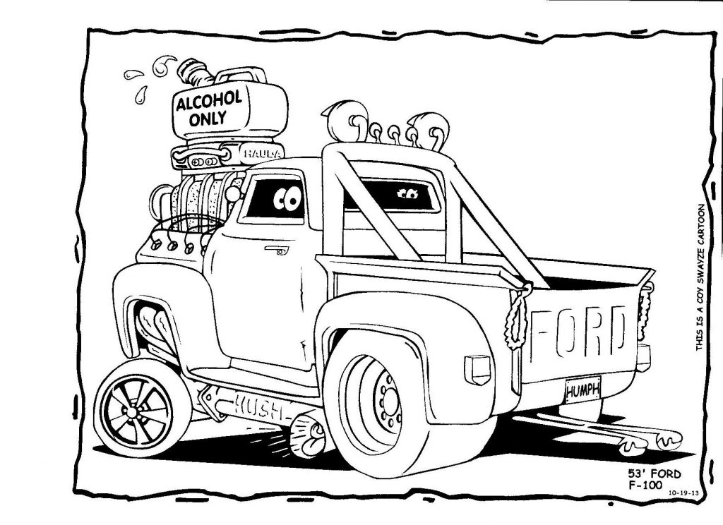 1024x744 Hot Rod Coloring Pages