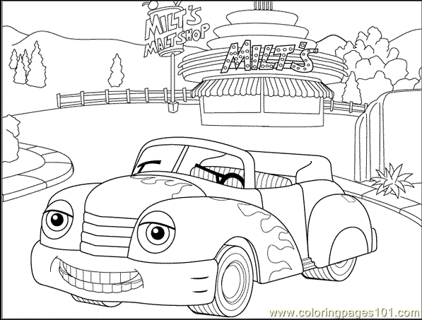 597x453 Hot Rod Coloring Pages