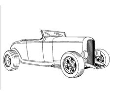 236x192 Hot Rod Kids Coloring Page