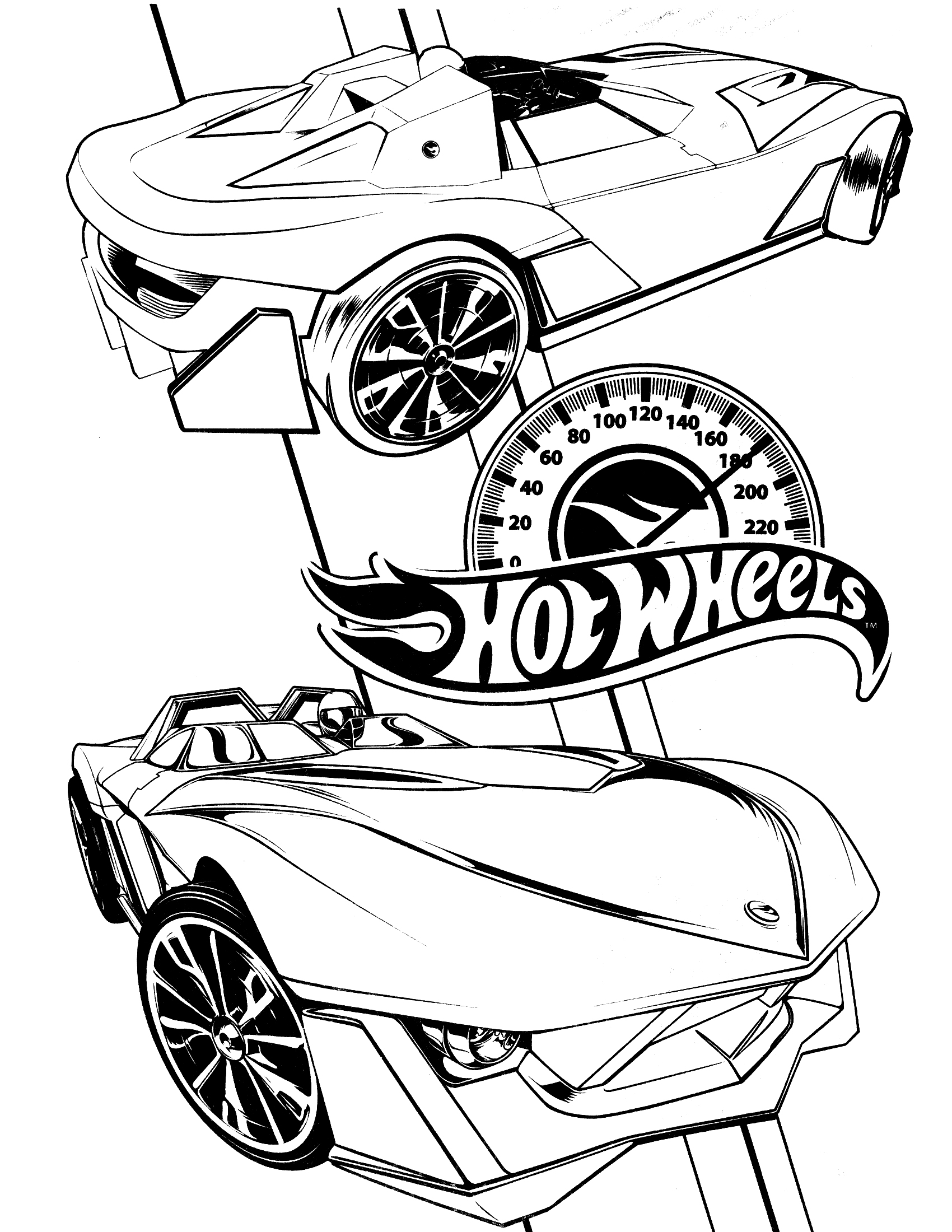 1700x2200 Free Printable Hot Wheels Coloring Pages For Kids
